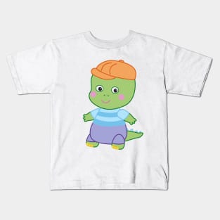 Danny Dinosaur - Cute cartoon dinosaur Kids T-Shirt
